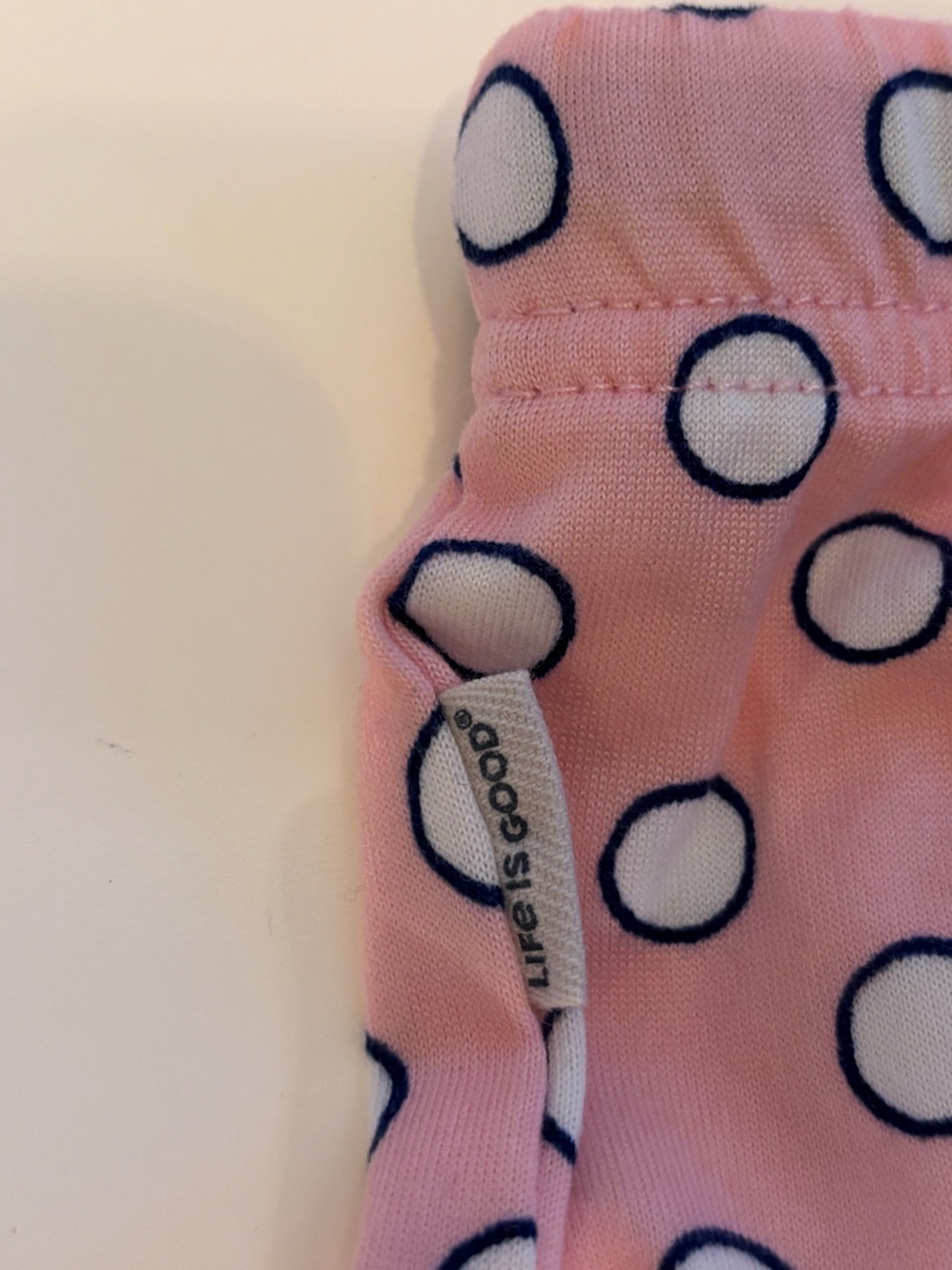 Life Is Good Pink Polka Dot Sleep Shorts, Women’s Lg - Picture 8 of 9